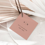 Minimal and Chic | Thank You Terracotta Wedding Favor Tags<br><div class="desc">These elegant,  modern wedding or bridal shower favor tags say "love and thanks",  and feature a simple terracotta and black text design that exudes minimalist style. Add your initials or monogram to make them completely your own.</div>