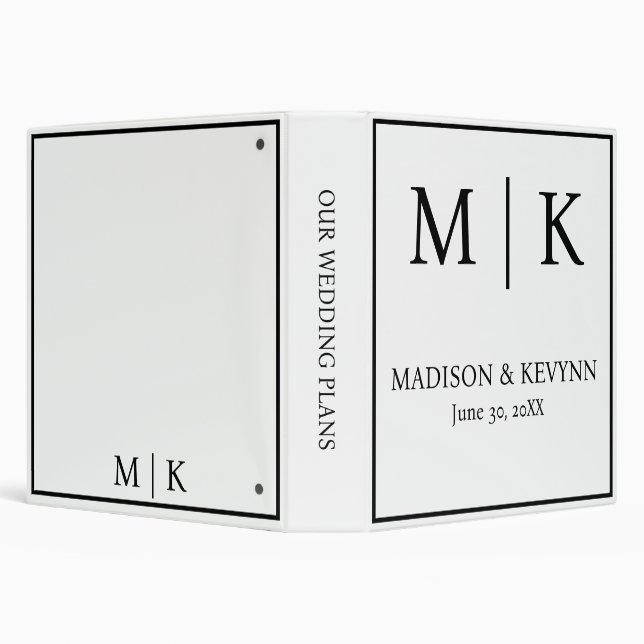 Minimal and Chic Wedding 3 Ring Binder (Background)
