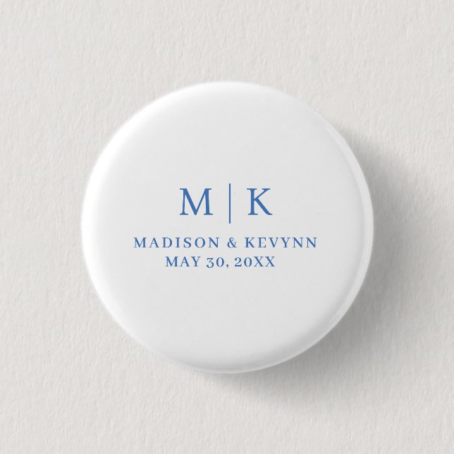 Minimal and Chic | Wedding  Button (Front)