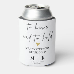 Minimal and Chic Wedding Can Cooler