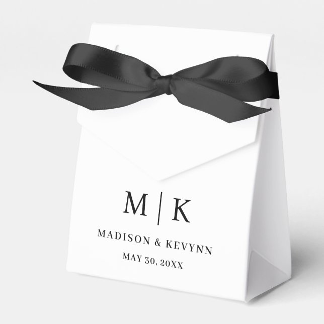 Minimal and Chic | Wedding  Favor Boxes (Front Side)
