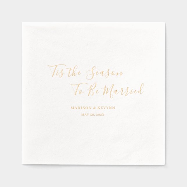Minimal and Chic | Wedding  Foil Napkins (Front)