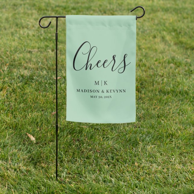 Minimal and Chic | Wedding Garden Flag (In SItu)
