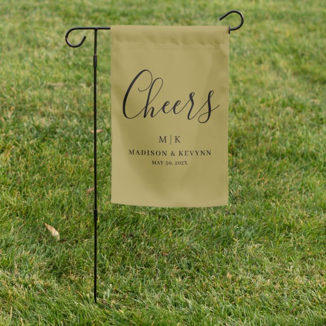 Minimal and Chic | Wedding Garden Flag (In SItu)