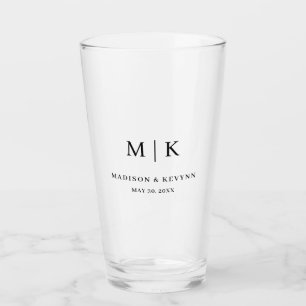 Minimal and Chic Wedding Glass