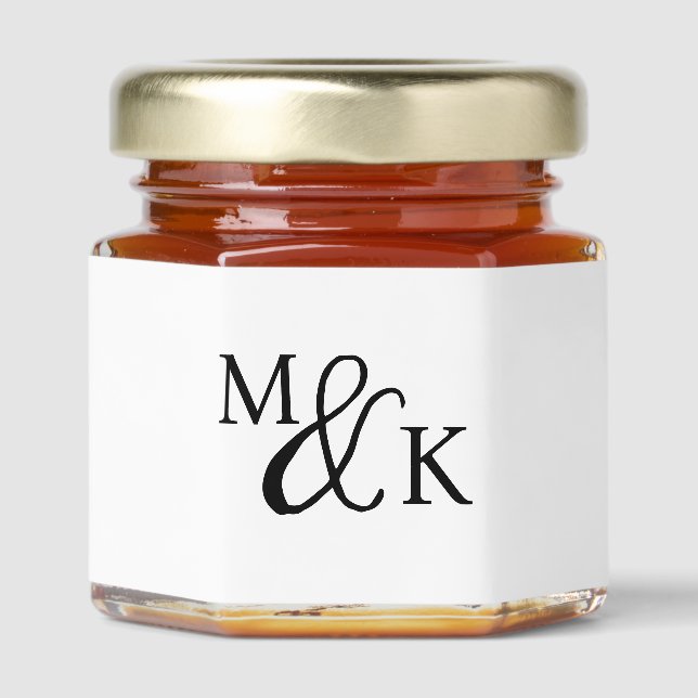 Minimal and Chic | Wedding Honey Jar Favors (Front)