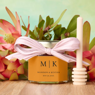 Minimal and Chic Wedding Honey Jar Favors