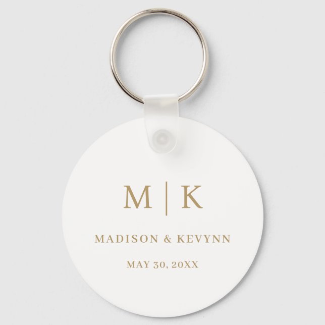 Minimal and Chic | Wedding  Keychain (Front)