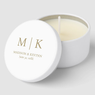 Minimal and Chic   Wedding  Mini Candle Favors