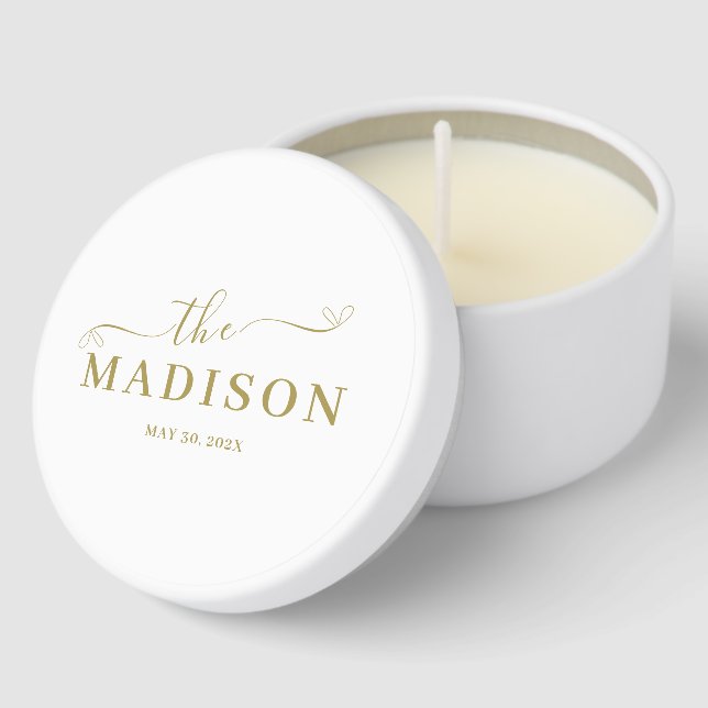 Minimal and Chic | Wedding  Mini Candle Favors (Corner)