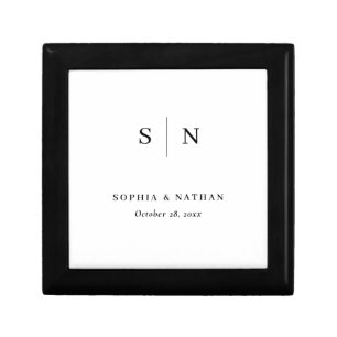 Minimal and Chic   Wedding Monogram Gift Box