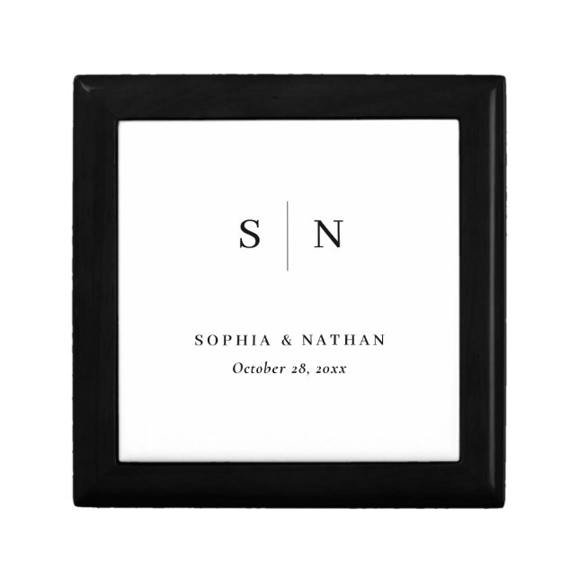 Minimal and Chic | Wedding Monogram Gift Box (Front)