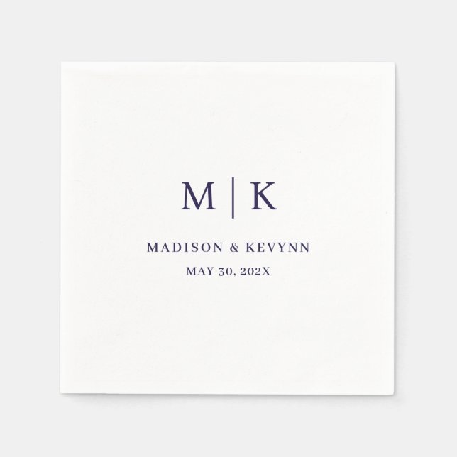 Minimal and Chic | Wedding Napkins (Front)