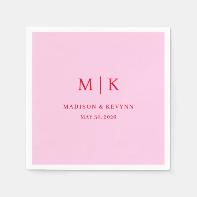 Minimal and Chic | Wedding Napkins (Front)