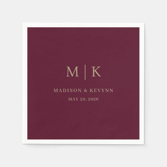 Minimal and Chic | Wedding Napkins (Front)
