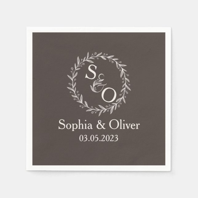 Minimal and Chic | Wedding Napkins (Front)