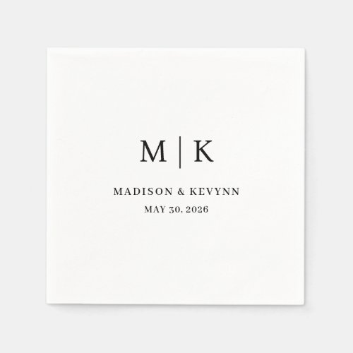 Minimal and Chic  Wedding Napkins