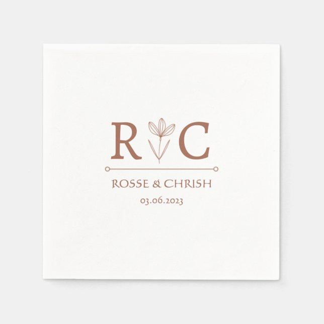 Minimal and Chic | Wedding Napkins (Front)