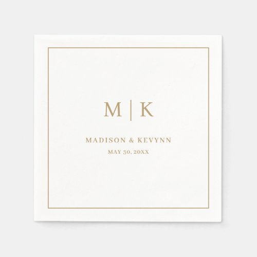 Minimal and Chic  Wedding Napkins