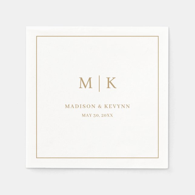 Minimal and Chic | Wedding Napkins (Front)
