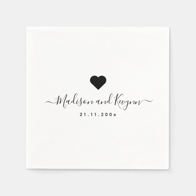Minimal and Chic | Wedding  Napkins (Front)