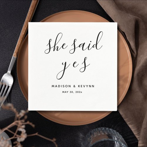 Minimal and Chic  Wedding Napkins