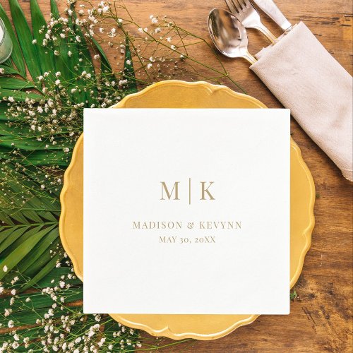 Minimal and Chic  Wedding Napkins