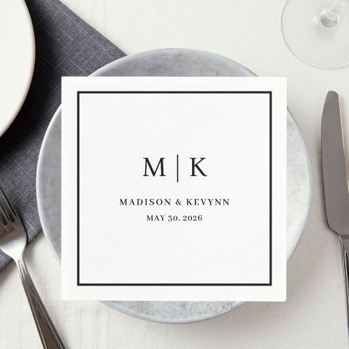 Minimal and Chic  Wedding Napkins