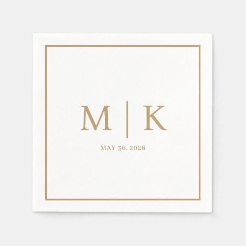 Minimal and Chic  Wedding Napkins