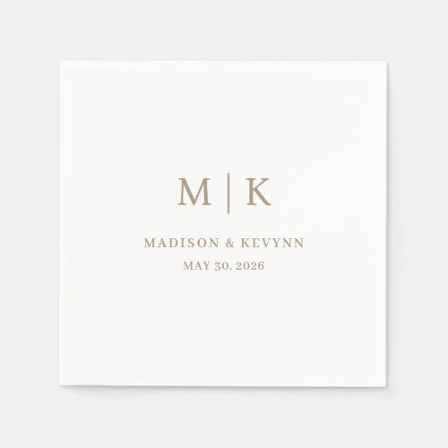 Minimal and Chic  Wedding Napkins