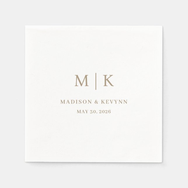 Minimal and Chic | Wedding Napkins (Front)