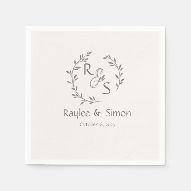 Minimal and Chic | Wedding Napkins (Front)