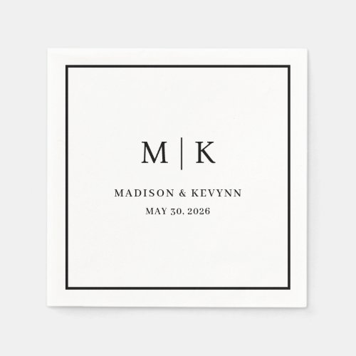 Minimal and Chic  Wedding Napkins