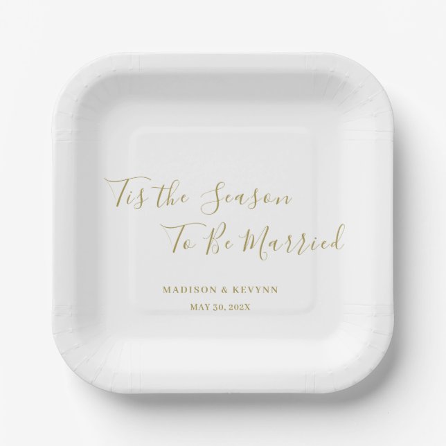 Minimal and Chic | Wedding Napkins Paper Plates (Front)
