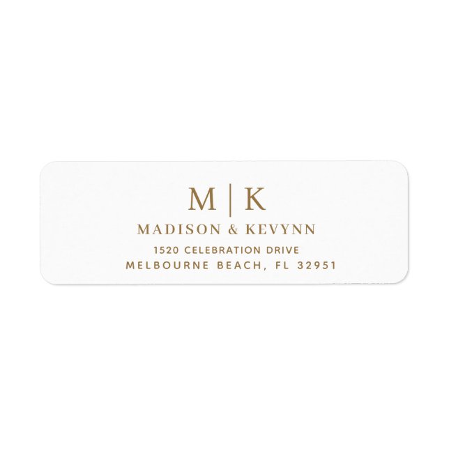 Minimal and Chic | Wedding Return Address Label (Front)