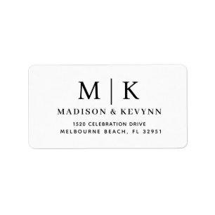 Minimal and Chic Wedding Return Address Label