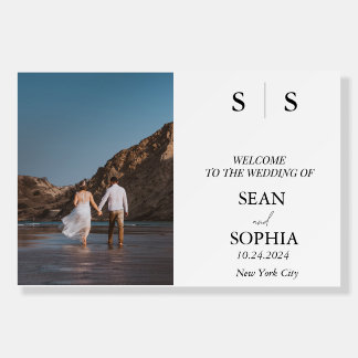 Minimal and Chic Wedding Welcome Foam Board