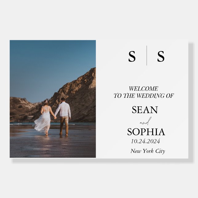 Minimal and Chic Wedding Welcome Foam Board (Front)