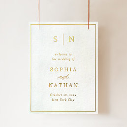 Minimal and Chic | Wedding Welcome in Gold Foil Prints