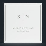 Minimal and Chic | White and Sage Green Wedding 3 Ring Binder<br><div class="desc">This elegant,  modern wedding binder features a white and sage green text design that exudes minimalist style. Add your initials or monogram to make it completely your own. Change the title on the spine whether this is your wedding planner binder for all your plans,  or a wedding photo album.</div>
