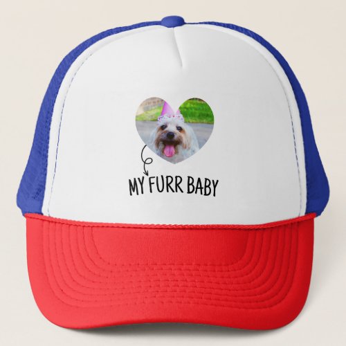 Minimal and Cute Pet Animal Lover Add Photo  Trucker Hat