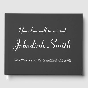 Minimal and Elegant Funeral Guestbook