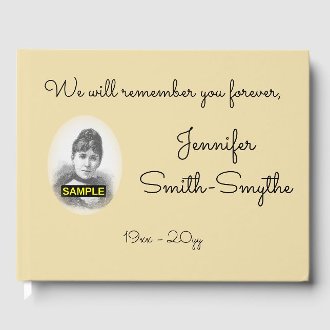 Minimal and Elegant Memorial Guestbook (Front)