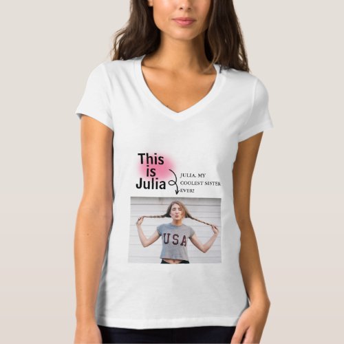 Minimal and Funny Custom Add Photo With Text T_Shirt