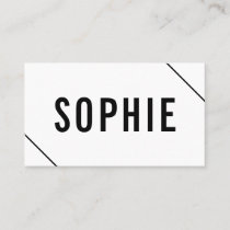 Minimal and Modern Black and White Business Card