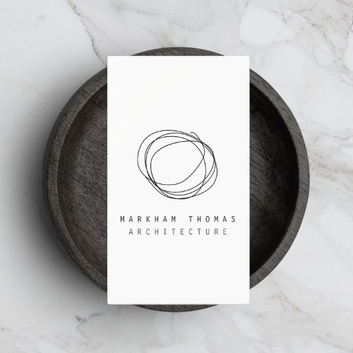 Minimal and Modern Designer Scribble Logo Business Card