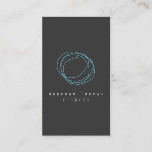 Customizable Minimal and Modern Designer Scribble Logo in Blue Business Cards
