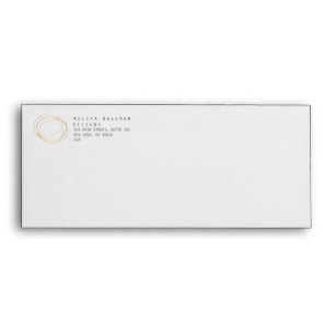 Minimal and Modern Designer Scribble Logo in Gold Envelope