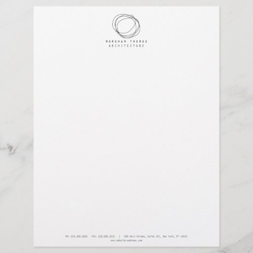 Minimal and Modern Designer Scribble Logo Letterhead