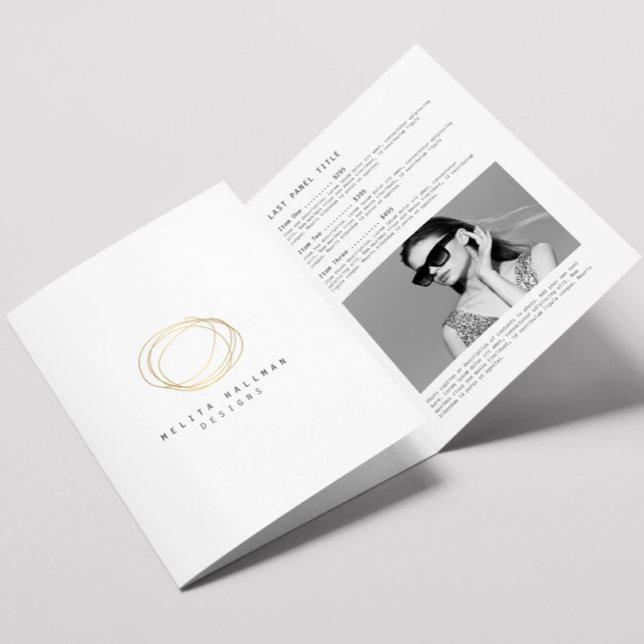 Minimal and Modern Gold Designer Scribble Brochure (Creator Uploaded)
